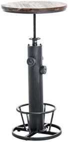 Kovový barový stôl Ruhr v industriálnom štýle - Strieborná