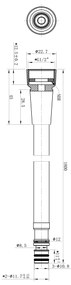 Sapho Sapho, Hadica pre výsuvnú sprchu, 185cm, FR584