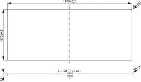 Cersanit City, pultová doska 110x45x2,5 cm, dub, S584-031
