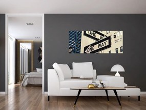 Obraz - New York ONE WAY (120x50 cm)