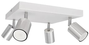 LED Bodové svietidlo TUNE 4xGU10/4,8W/230V matný chróm/biela