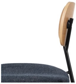 Jedálenská stolička v modrej a prírodnej farbe v súprave 4 ks Moe – Ixia