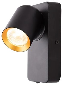 Nástenné bodové svietidlo ANDY 1xGU10/8W/230V čierna/zlatá