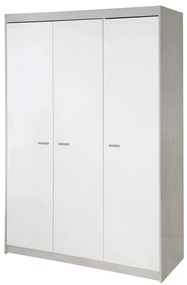 Biela detská šatníková skriňa v dekore duba 131x190 cm Julia – Roba