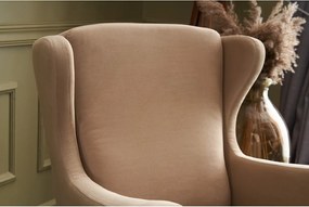 Béžové kreslo ušiak Lola Brejer – Artie