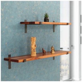 Polica na stenu s konzolou Lara 50 cm PALISANDER