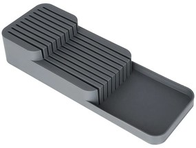 Organizér na nože, až na 18 nožov, plastový sivý - 39 x 14,5 x 7,5 cm