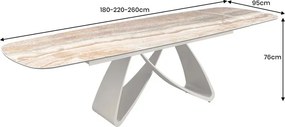 Rozkladací keramický stôl Firdos 180-220-260 cm hrdzavo-hnedý