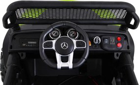 Ramiz Mercedes Benz Unimog pre deti Zelený + pohon 4x4