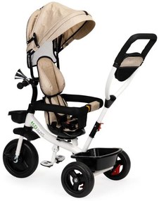 Béžová trojkolka s otočným sedadlom 360°, Ecotoys