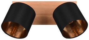 Bodové svietidlo v čierno-prírodnej farbe ø 12 cm Tommy – Reality