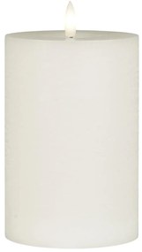 IB Laursen LED stĺpová sviečka WARM FLAME 15 cm biela