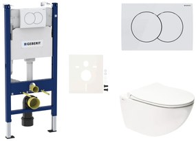 Cenovo zvýhodnený závesný WC set Geberit do ľahkých stien / predstenová montáž + WC SAT Infinitio SIKOGESINFD01