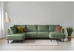 Zelená rohová pohovka (ľavý roh/do "U") Hero – Scandic