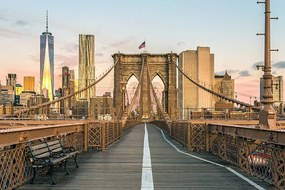 Umelecká fotografie Brooklyn Bridge and Lower Manhattan at, Onfokus, (40 x 26.7 cm)