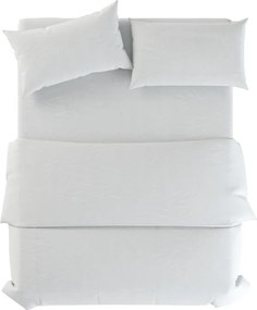 Biele ľanové obliečky na jednolôžko 135x200 cm Blanco – Native Natural