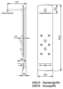 Sprchový panel Schulte s termostatom a hlavovou sprchou hliník biely (D9676 04)
