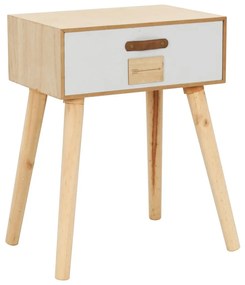 vidaXL Nočný stolík so zásuvkou 44x30x58,5 cm masívne borovicové drevo