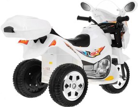 Ramiz Detská elektrická trojkolka motorka BJX-088 biela + zvuky + svetlá
