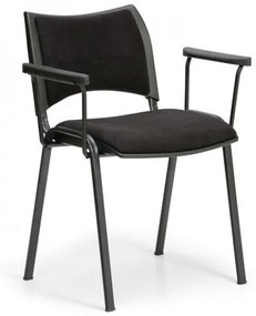 Konferenčná stolička SMART - čierne nohy s podrúčkami