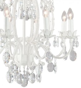 Biely krištáľ luster do obývačky 70*70