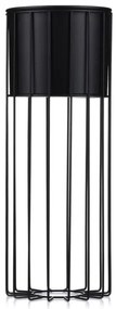 Kovový kvetináč LOFT 55x20 cm čierna