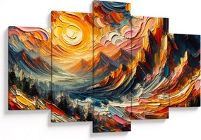 Obraz - Hory zalité slnkom (150x105 cm)