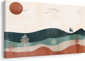 Obraz - Ilustrovaná krajina (90x60 cm)
