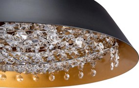 Toolight Toolight, LED závesné svietidlo Cristal 20W APP1028-CP, čierna, OSW-01233