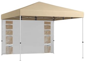 Pavilón so zadnou stenou s vreckami 3×3×2,8 m, béžový