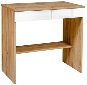 Písací stôl Mini dub craft zlatá/biela