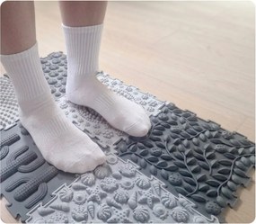 Senzorické ortopedické podložky (6ks) -  tmavo sivá/bledo sivá