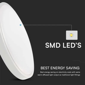 LED Kúpeľňové stropné svietidlo LED/24W/230V 6500K IP44 pr. 29,5 cm biela