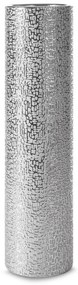 KERAMICKÁ VÁZA RISO (FI)13X50 CM STRIEBORNÁ