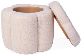 Box na hračky 2v1 Kvetina Off White