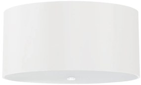 Stropné svietidlo Otto, 1x biele textilné tienidlo, (biele sklo), (fi 50 cm)