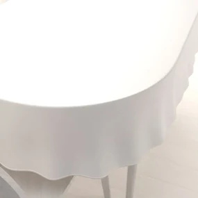 Biante Zamatový oválny obrus Velvet Prémium SVP-024 Krémovo biely 140x180 cm