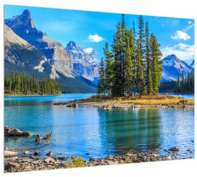 Obraz horskej krajiny s riekou (70x50 cm)