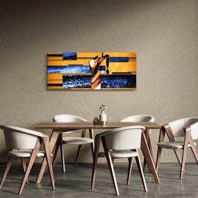 Obraz abstraktné maľby (120x50 cm)