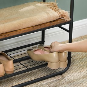 Predsieňová stena TAYLOR s botníkom 181x58 cm, rustikálne hnedá