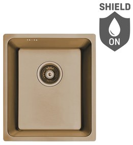 Laveo Aden, 1-komorový nerezový drez 380x440x200 mm, medená matná, LAV-SLA_810A