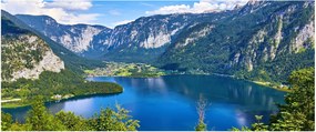 Obraz - Halštatské jazero, Hallstatt, Rakúsko (120x50 cm)