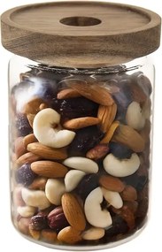 Orion Dóza na potraviny, sklenená, s akáciovým vekom BOROSIL, 0,97L