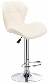 LuxuryForm DESIGN Barová stolička LIVIO na striebornom tanieri - krémová