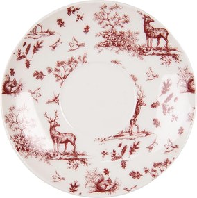 Porcelánová šálka s tanierikom Pretty Forest - 12*9*6 cm / Ø 14*2 cm / 200 ml