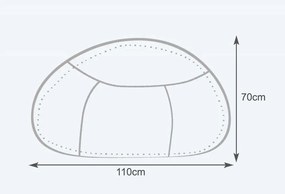 INTERMEDIC SK - Sedací vak Relax 110x70 cm | kreslo na oddych z ekokože alebo polyesteru, 300 l Farba: E16 - Zelená  olivová svetlá (Ekokoža)