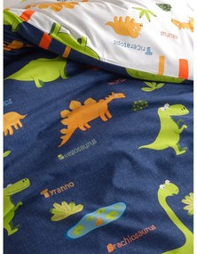 Modré detské obliečky na jednolôžko 140x200 cm Dinolar – Mijolnir