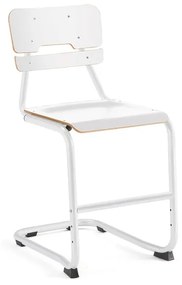 Školská stolička LEGERE I, V 500 mm, biela, biela