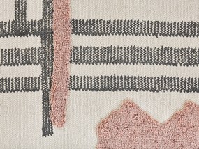 Bavlnený koberec 140 x 200 cm béžová/čierna MURADIYE Beliani