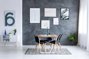 Čierna stolička v škandinávskom štýle K-NANTES BLACK DSW